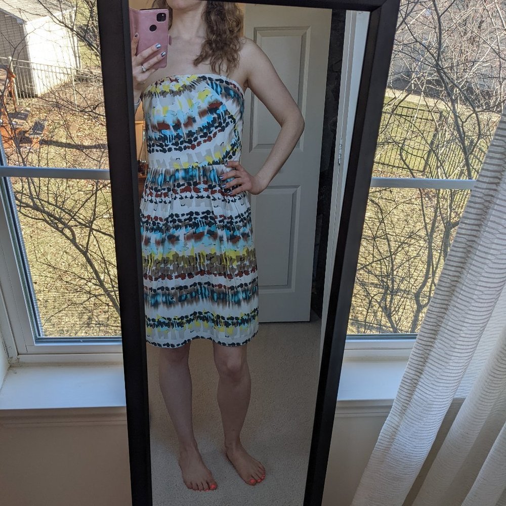 Multicolor Strapless The Limited Dress with Pockets